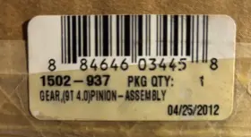 1502-937 Arctic Cat Genuine 2012-17 Prowler Xt550 Hdx500 Gear Pinion Assy New