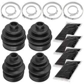 Lt-f4wdxs Caltric Bo120 Bo121 Front Axle Inner And Outer Cv Boot Kits For Suzuki King Quad 300 1991-95