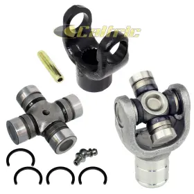 Uj120a2005 Caltric Front Drive Shaft Yokes With U-joints For Yamaha Big Bear 350 4x4 Yfm350fw 1989-97