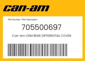 705500697 Can-am Genuine Rear Differential Cover -