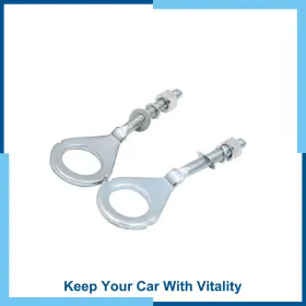 Zj12 Carpopart 726215637946 Pack 2 Motorcycle 18mm Hole Chain Axle Adjuster Tensioner Silver Metal For