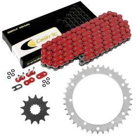 Eg2199fs125xo Celox Red O-ring Drive Chain And Sprockets Kit For Yamaha Raptor 660 Yfm660r 01-05