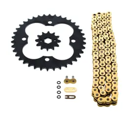 44773 Cycleatv Gold O Ring Chain And Sprocket Black For 1987-1992 Honda Trx250x 250x 12/39 86l