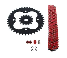 520-96 Cycleatv 44825 Honda 400ex Trx400ex Red O Ring Chain And Sprocket Black 14/39 1999-2004