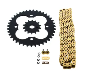 520-96 Cycleatv 44830 1999-2004 Honda 400ex Trx400ex Gold O Ring Chain And Sprocket Black 14/39