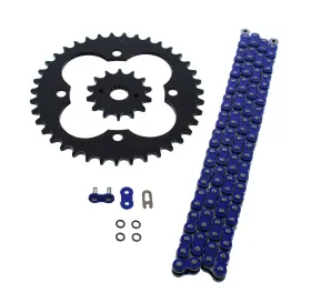 520-96 Cycleatv 44831 1999-2004 Honda 400ex Trx400ex Blue O Ring Chain And Sprocket Black 14/39