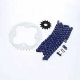 44832 Cycleatv 1999-2004 Honda 400ex Trx400ex 96l Blue Non O Ring Chain And Sprocket Black 14/39
