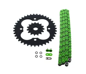 520-96 Cycleatv 44838 1999-2004 Honda 400ex Trx400ex Green O Ring Chain And Sprocket Black 15/39