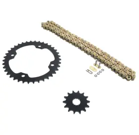 520-96 Cycleatv 44949 Gold O Ring Chain And Sprocket Black Fits 2007-2008 Yamaha Yfz450se 14/38