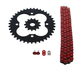 46658 Cycleatv 94l Red Non O Ring Chain And Sprocket Black 13/39 Honda 400ex Trx400ex 2005-2008