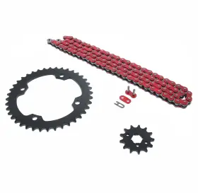 46869 Cycleatv 100l Red Non O Ring Chain Sprocket Black 13/40 Yamaha Yfm350 Warrior 350 1987-88