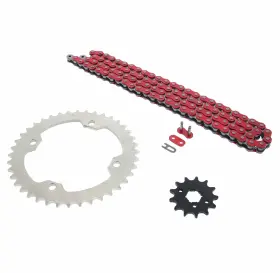 60370 Cycleatv 100l Red Non O Ring Chain Sprocket Silver 13/40 Yamaha Yfm350 Warrior 350 87-88