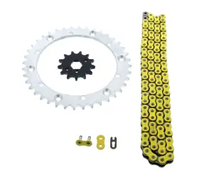 60378 Cycleatv 89-04 Yamaha Yfm350 Warrior 350 Yellow Non O Ring Chain/sprocket Silver 13/40 98