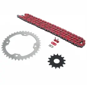 60436 Cycleatv Red Non O Ring Chain And Sprocket Fits 09-15 Yamaha Yfz450r Raptor Se 98l 14/38