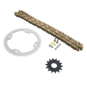 60489 Cycleatv Gold O Ring Chain And Sprocket Silver For 2006-14 Yamaha Yfm700r Raptor 14/38 98l