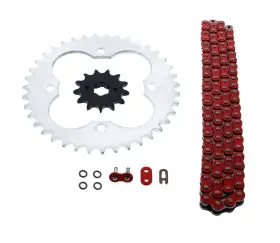 520-96 Cycleatv 60507 1986-1987 Honda Trx250r 250r Red O Ring Chain And Sprocket Silver 13/39