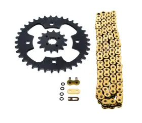 520-94 Cycleatv 60663 Polaris Predator 500 Gold O Ring Chain And Sprocket Black 14/37 2003-2004