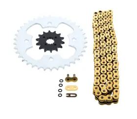 520-94 Cycleatv 60664 2005-2007 Polaris 500 Predator Gold O Ring Chain And Sprocket Silver 14/38