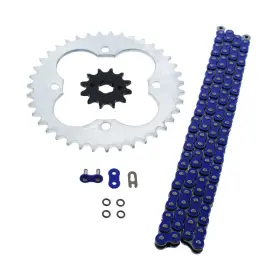 520-96 Cycleatv 60729 1986-1987 Honda Trx250r 250r Blue O Ring Chain And Sprocket Silver 14/39
