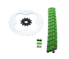 60771 Cycleatv 1988-1989 Honda Trx250r 250r Green Non O Ring Chain And Sprocket Silver 12/39 92l