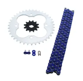 60774 Cycleatv 1988-1989 Honda Trx250r 250r Blue Non O Ring Chain And Sprocket Silver 12/39 92l