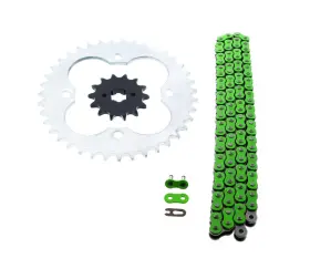 60826 Cycleatv 1988-1989 Honda Trx250r 250r Green Non O Ring Chain And Sprocket Silver 14/39 92l