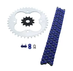60874 Cycleatv 1991-1992 Honda Trx250r 250r Blue Non O Ring Chain And Sprocket Silver 12/39 96l