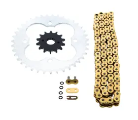 520-96 Cycleatv 61182 1999-2004 Honda 400ex Trx400ex Gold O Ring Chain And Sprocket Silver 14/39