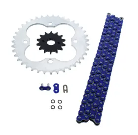 520-96 Cycleatv 61183 1999-2004 Honda 400ex Trx400ex Blue O Ring Chain And Sprocket Silver 14/39
