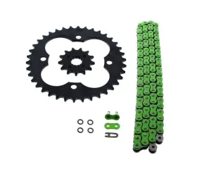 520-94 Cycleatv 61232 2005-2008 Honda 400ex Trx400ex Green O Ring Chain And Sprocket Black 13/38