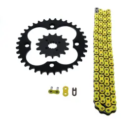 61250 Cycleatv 2005-2008 Honda 400ex Trx400ex 94l Yellow Non O Ring Chain Sprocket Black 15/36