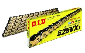 M525vx3g130zb D.i.d 525vx3 Pro-street Chain - Gold/black 130 Links