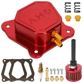Eo-vc212-rd Eopoayi Billet Valve Cover Compatible With Predator 212 196cc Non Hemi A-red