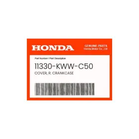 11330-kww-c50 Honda Genuine Cover R. Crankcase -