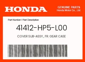 41412-hp5-l00 Honda Genuine Cover Sub-assy. Fr. Gear Case -