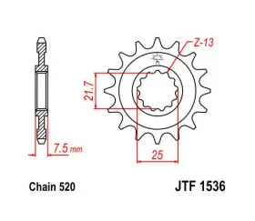Jtf1536.14 Jt Sprockets Front Sprocket 520 14t Fits Kawasaki Kfx450r 2008-2014