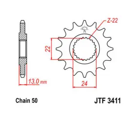 Jtf3411.16 Jt Sprockets Front Sprocket 530 16t Bombardier/can-am Ds650/ds650 Baja/ds650 X/ds650 X