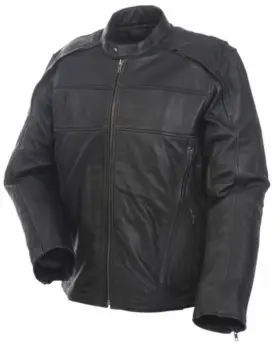 20-155-46 Mossi Retro Premium Leather Jacket 46 Black - Used