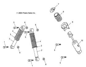 0451675 Polaris Collar Adjustment Spring Rear Genuine Oem Part Qty 1