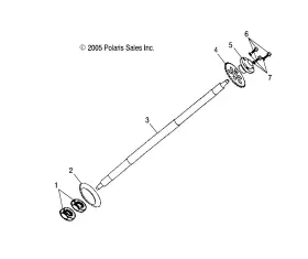 0453918 Polaris Axle Nut Predator 50 Genuine Oem Part Qty 1
