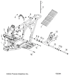 0454882 Polaris Safety Flag Genuine Oem Part Qty 1