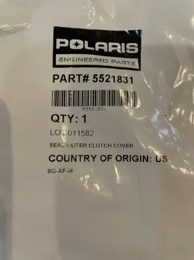 5521831 Polaris New Oem Clutch Cover Seal Nos In Package