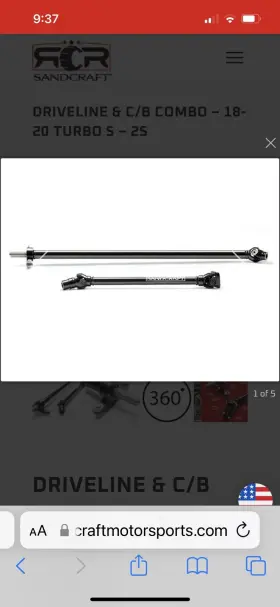 C17182111 Polaris Sandcraft Hd Driveline Rzr Turbo 4 / 4s Sku New In Box
