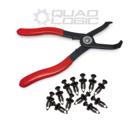 100-3420 Quad Logic Polaris Rzr Plastic Body Rivet Pliers Tool And Rivets Set Of 12 - 7661855