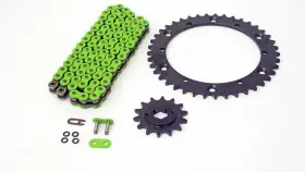 406113 Race-driven 88-1990 Yamaha Yfs200 200 Blaster Green O-ring Chain And Black Sprocket 12/41 92l