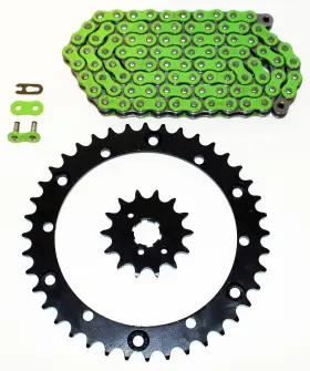 406294 Race-driven 94-98 Yamaha Yfm350 350 Warrior Green Non O-ring Chain Black Sprocket 12/41 98l