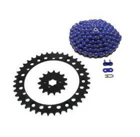 406371 Race-driven 99-06 Yamaha Yfz350 350 Banshee Blue Non O-ring Chain Black Sprocket 15/41 104l
