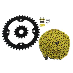 406559 Race-driven 10-2013 Yamaha Yfm700 700 Raptor Yellow O-ring Chain Black Sprocket 15/40 102l