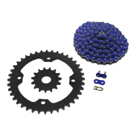 406572 Race-driven 10-13 Yamaha Yfm700 700 Raptor Blue Non O-ring Chain And Black Sprocket 15/40 102