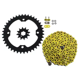 406839 Race-driven Chain And Sprocket Yamaha Warrior 350 Yfm350 1987 1988 Yellow O-ring 12/40 100l
